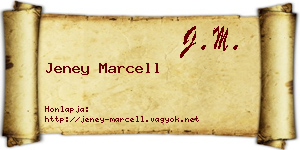 Jeney Marcell névjegykártya
