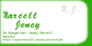 marcell jeney business card